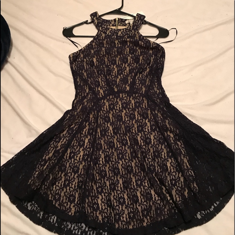 Blue lace dress